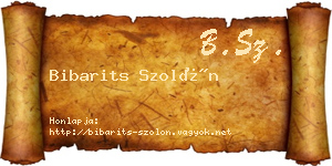 Bibarits Szolón névjegykártya